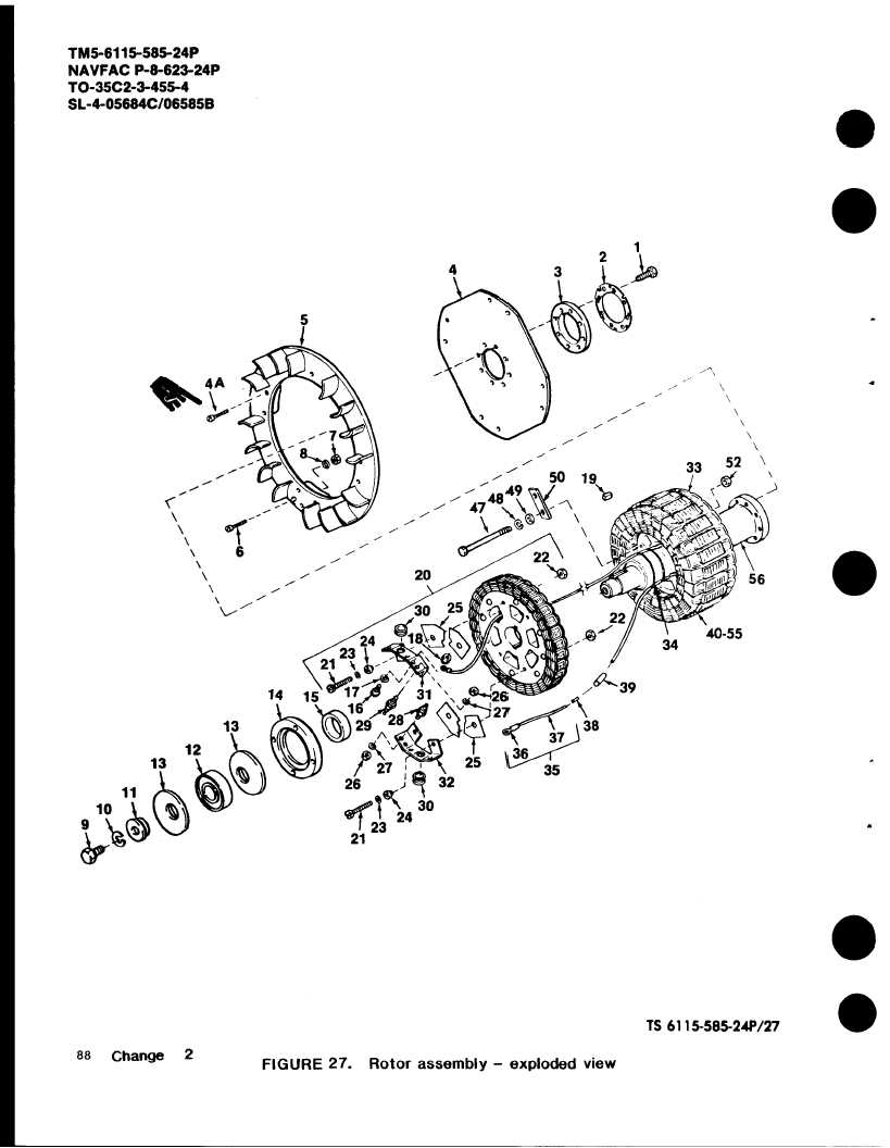 FIGURE 27. Rotor assembly - exploded view