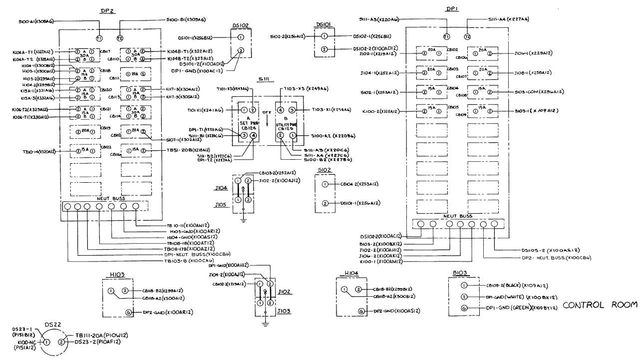 FO-6 Control Room Wiring Diagra m (Sheet 1 of 2)